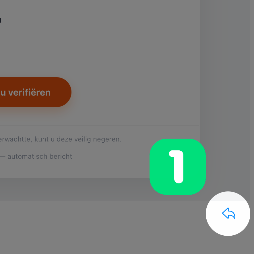 Stap 1: Tik op het pijltje naar links